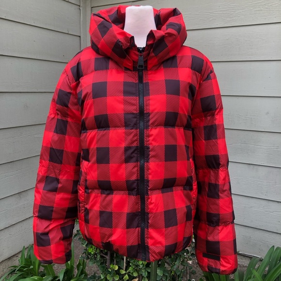 Juicy Couture Jackets & Blazers - Juicy Couture Black Label Red/Black Plaid Puffer Jacket XL